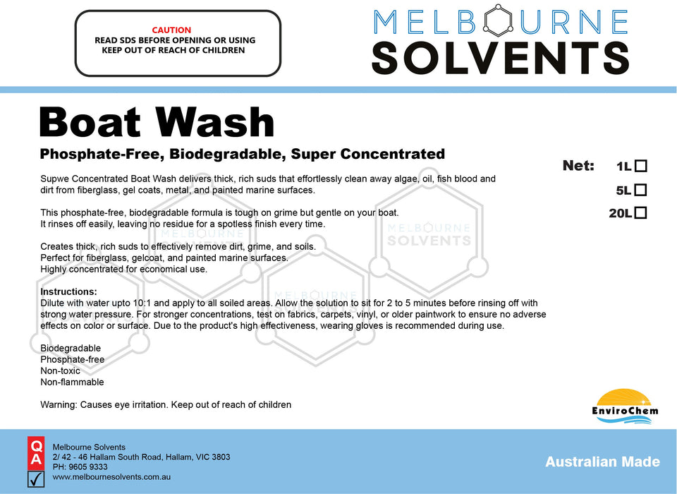 Boat Wash - EnviroChem International Pty Ltd