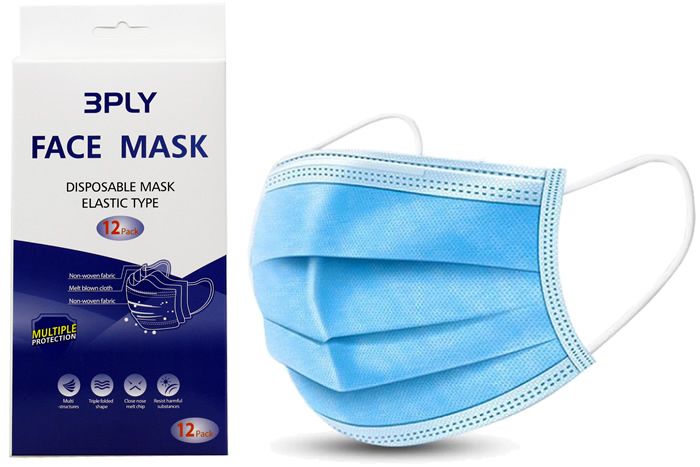 Face Masks Disposable ( 12 Pack ) - EnviroChem Australia