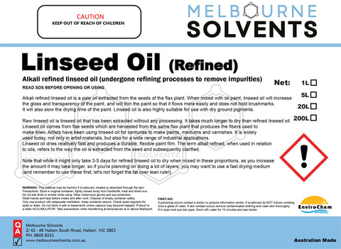 Linseed Oil (Refined) - EnviroChem International Pty Ltd