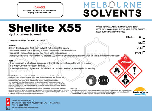 Shellite Solvent X55 - EnviroChem International Pty Ltd