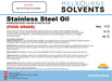 Stainless Steel Oil (FOOD GRADE) - EnviroChem International Pty Ltd