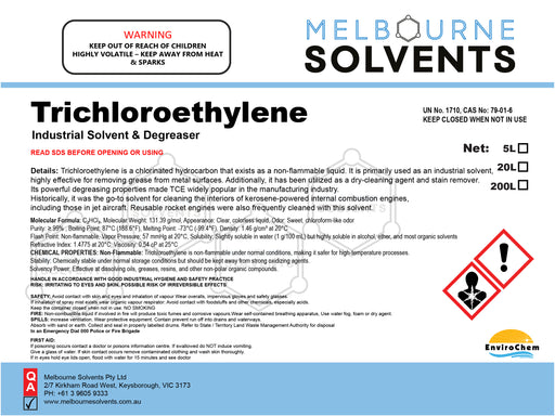 Trichloroethylene – High-Purity Industrial Solvent - EnviroChem International Pty Ltd