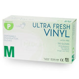 Gloves Vinyl  - 100 Pack, ULTRA FRESH Vinyl Disposable Powdered Gloves (Clear) - EnviroChem International Pty Ltd