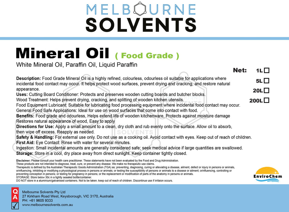 White Mineral Oil BP ( Food Grade )