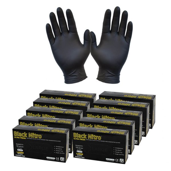 Black Nitrile Gloves - Powder Free - EnviroChem Online