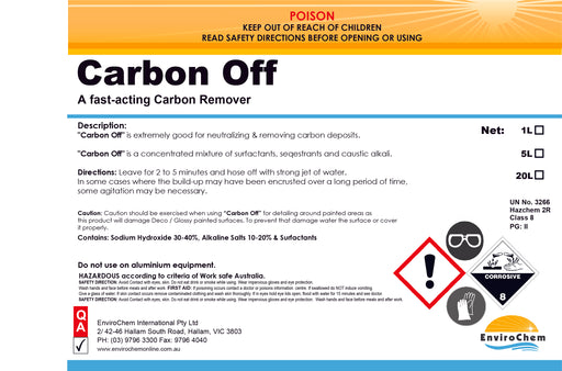 Carbon Off (A fast-acting Carbon Remover) - EnviroChem International Pty Ltd