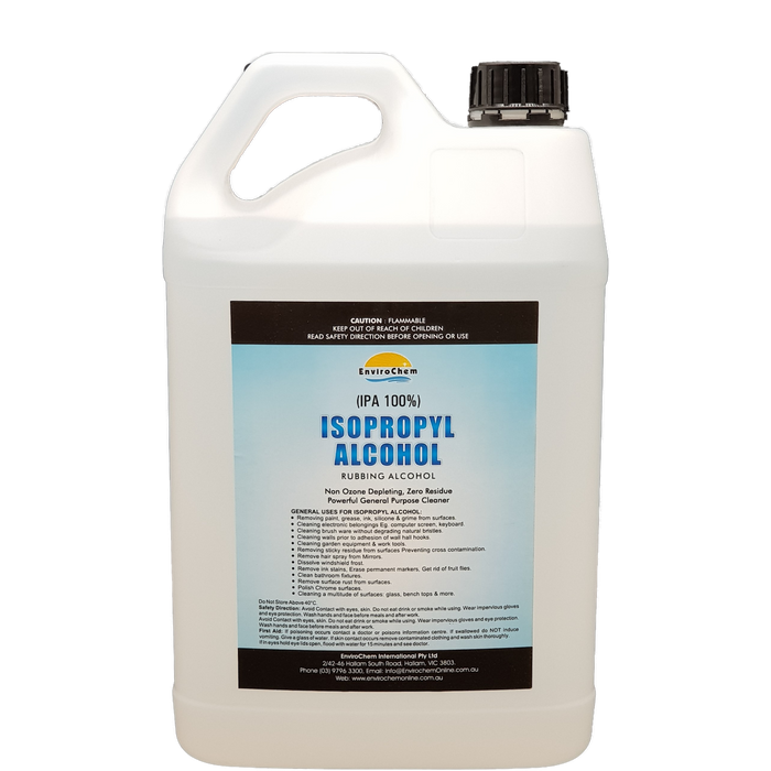 Isopropyl Alcohol (100% IPA), Isopropanol, Rubbing Alcohol - EnviroChem Online Australia