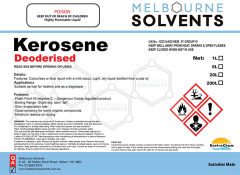 Kerosene Deoderised - EnviroChem International Pty Ltd