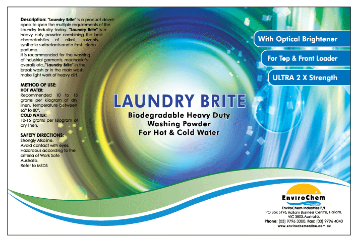 Laundry Brite (Washing Machine, Fresh Flower) - EnviroChem Online Australia