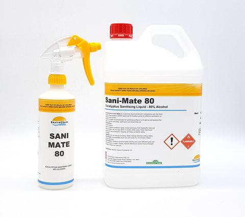 Eucalyptus Sanitising Alcohol Spray 80% (SANI MATE 80) - EnviroChem Australia