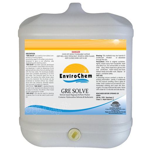 Gre Solve - Heavy Duty Solvent Degreaser - EnviroChem Online Australia