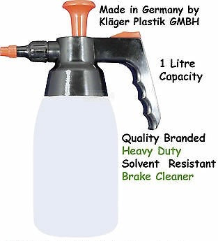 Spray Bottle, KLAGER PLASTIK 1.0L “SUPERIOR” SOLVENT RESISTANT PRESSURE SPRAYER - EnviroChem Online Australia