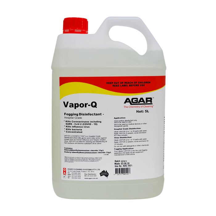 VAPOR-Q  5L hospital-grade disinfectant - EnviroChem Online Australia