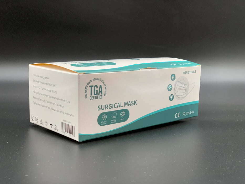 TGA APPROVED Disposable Hygiene Face Mask - Pack of 50 - EnviroChem Online