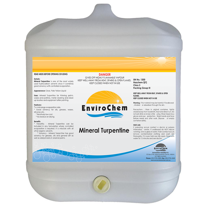 Mineral Turpentine (Turps) - EnviroChem Online